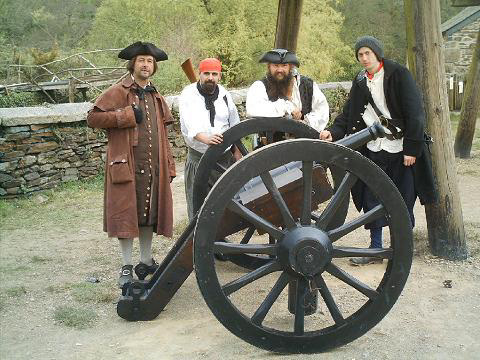 The Sheppey Pirates plus friend by our cannon